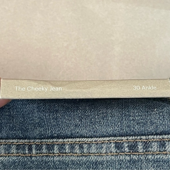 Everlane The Cheeky Crop Ankle Jean High Rise Frayed Raw Hem Size 30 NWT - Picture 9 of 12